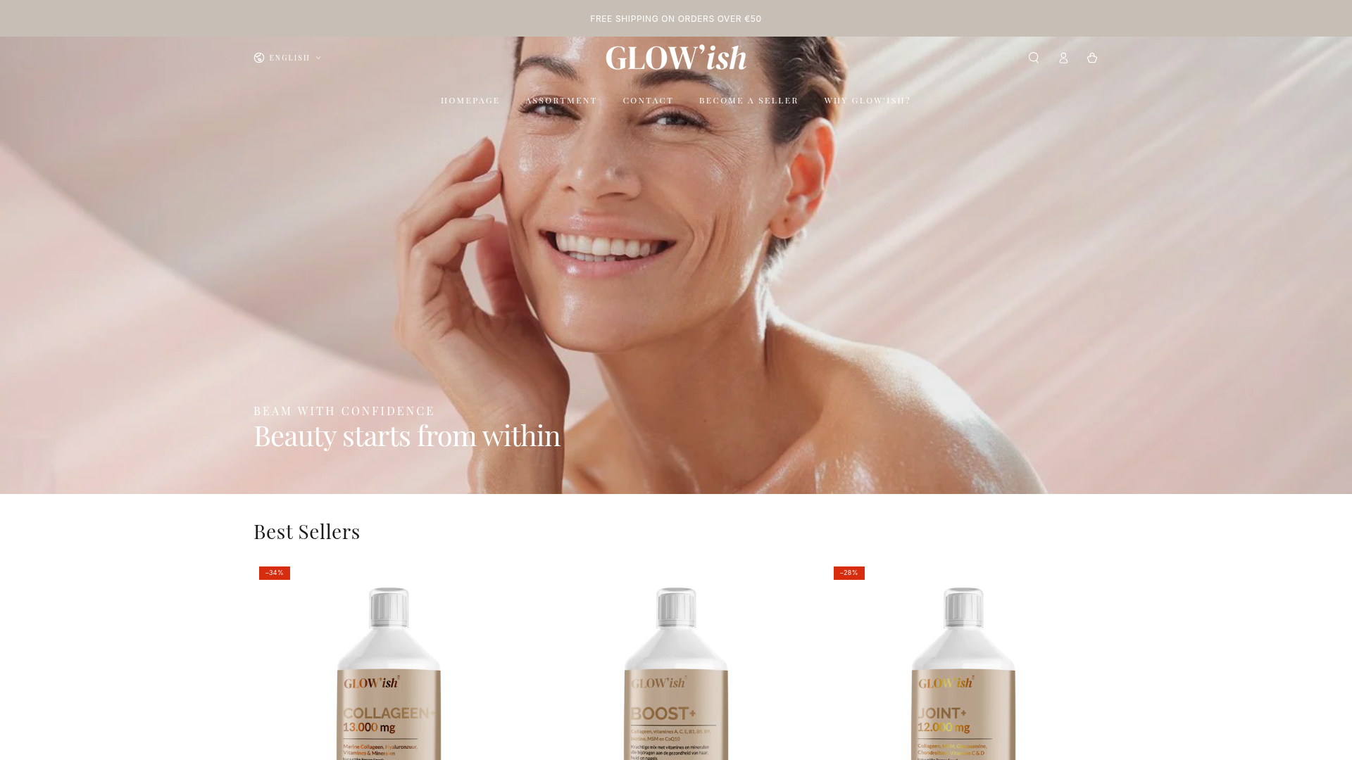Glow'ish website preview